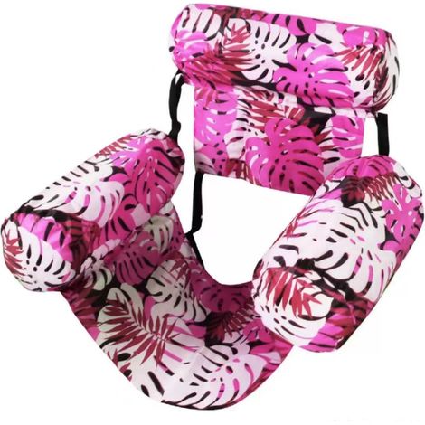 Hamac aquatique de luxe - Fauteuil flottant rose - Taille adulte, robuste et durable, idéal pour les fêtes d'été, la plage, les lacs et autres activités nautiques - Jouet aquatique - Hamac aquatique - (1/5)