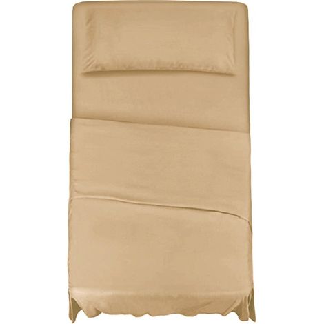 KLULK Set Lenzuola Completo Letto Una Piazza E Mezza Sabbia, Lenzuolo Sotto Con Angoli + Lenzuolo Sopra + Federa (1/5)