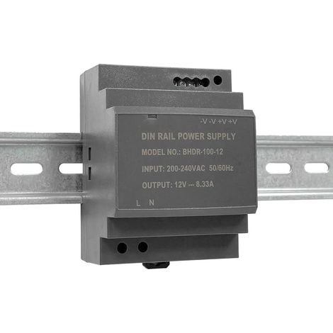 Alimentation sur rail DIN TS35 - 100W - 12V - 8.33A