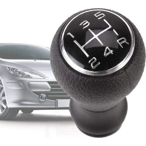 Because Shift - Knob of lever of speeds to 5 speeds, Knob of lever of speeds of car for C1 C3 C4 Black LQB6266 (1/4)