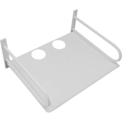 Support mural pour projecteur en aluminium, étagère flottante pour routeur, boîtier TV, lecteur DVD et décodeur, blanc (1/5)