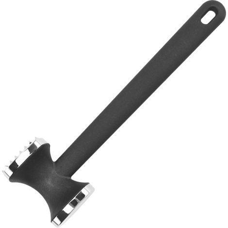 Attendrisseur à viande, attendrisseur à viande double face en acier inoxydable avec poignée antidérapante, marteau à viande pour steak, poulet, porc, compatible lave-vaisselle (argenté) (1/5)