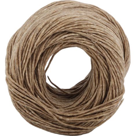 Docht aus Naturhanffasern mit essbarem Bienenwachs für Kerzen, 61 m x 200 ft, rauchfrei (dunkel) (1/5)