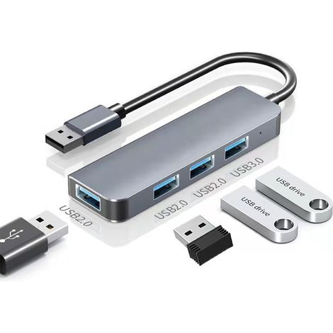 Hub USB GEMBIRD à 4 ports : 1 port USB 3.1 + 3 ports USB 2.0 (1/5)