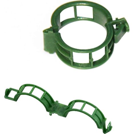 100 à 500 clips de support pour plantes de jardin de 25 mm, ficelle pour treillis de tomates et légumes, vert US (1/5)