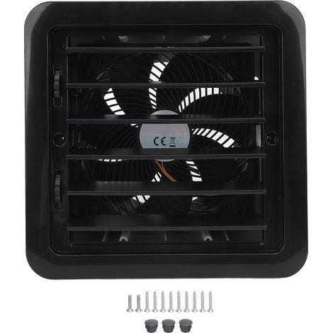 Ventilateur de Ventilation latéral pour camping-car, 12V, 5W, réglage manuel, échappement pour camping-car, remorque, bateau, Yacht, noir (1/5)