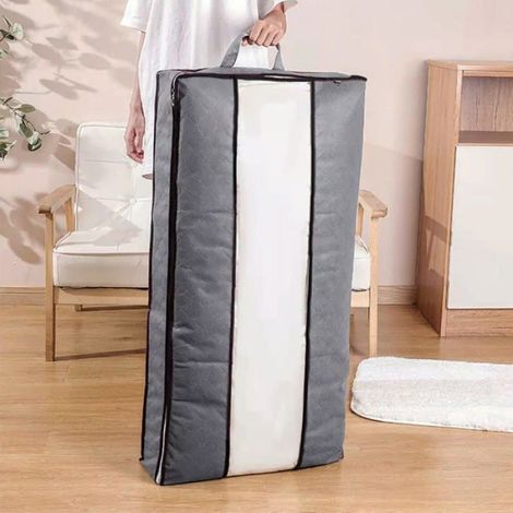 2pcs Boite Rangement Sous Lit pliable, Fenêtre transparente, Vêtements/couettes Cuneary (1/5)