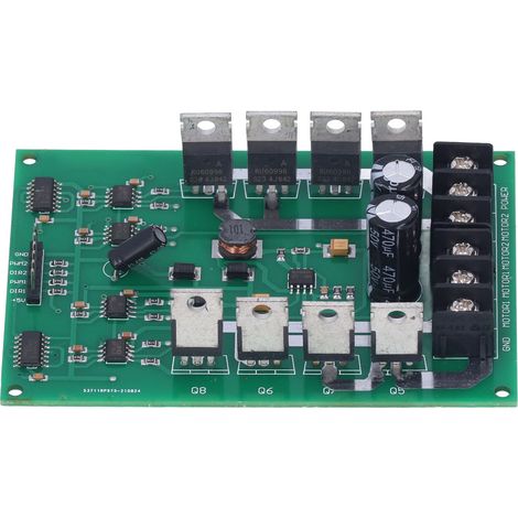 Hochleistungsfähiges Dual-H-Brücken-Gleichstrommotor-Steuermodul mit Bremsfunktion, Steuerplatine für Gleichstrommotoren, bidirektionaler Drehzahlregler (1/5)