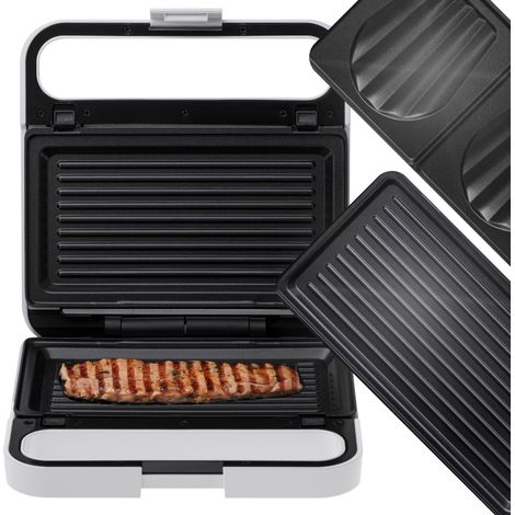 AD 3070 weißer 2-in-1 Sandwichmaker