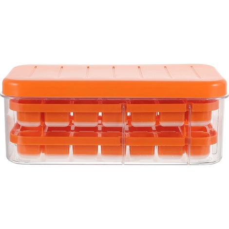 Moule à Glaçons en Silicone avec Couvercle et Bac de Rangement, Facile (1/5)