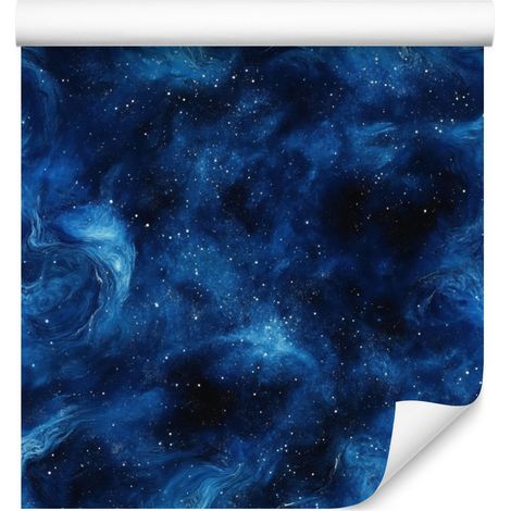 Carta da parati acquerello galassia blu navy, centro blu navy 50x1000 cm (1/5)