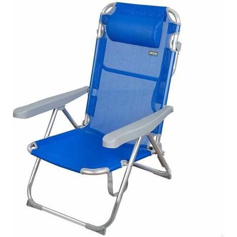 Aktive 62635 Faltstuhl Blau Aluminium Textilène