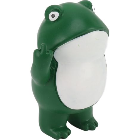 Rebellische Froschfigur, Mittelfinger-Frosch, Harzornament, Frosch-Basteldekoration, Skulptur für Zuhause, Büro, Schreibtisch (1/5)
