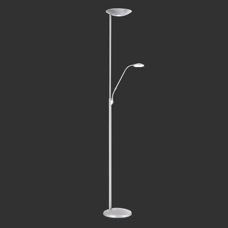 [GEBRAUCHT] B-Ware Cobra Deckenfluter Stehlampe Led Leselampe Nickel Lampe Leuchte Schalter Dimmbar