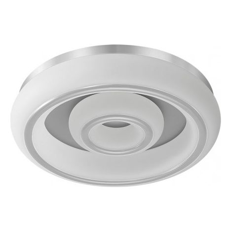 Plafon paris 66w 3000-4000-6500k blanco/plata 5610 lm 12x55x55 cm c/remoto, memoria y reg.intensidad