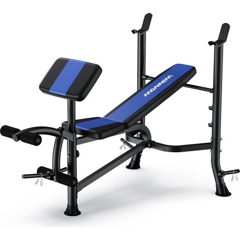 Verstellbare Hantelbank mit Beinstrecker und Preacher Curl (1/5)