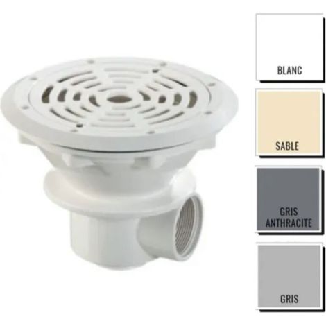 Bonde de fond Astralpool - piscine béton/liner couleur Blanc (1/5)