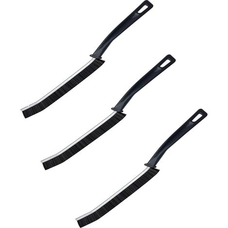 3 Stück Spaltreinigungsbürste Reinigungsbürste für Bad Küche Wand Tür,Hartborsten,Eckbürste,Eckenreiniger Bürste,Hartbürsten Ecken,Tiefenreinigung für Fenster Eckreiniger Fugenbürste für Fliesenböden (1/5)