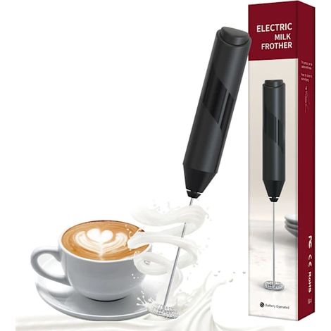 Mousseur à lait électrique portable, fonctionnant sur piles, pour le café. (1/5)