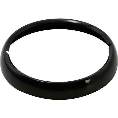Anneau de garniture de phare noir de 7 pouces compatible avec les motos Touring, Electra Glide, Street Glide et Road King. (1/5)