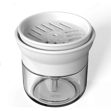 Filiyano-Distributeur de liquide vaisselle, pompe à savon à pression manuelle, récipient de rangement de cuisine rechargeable avec porte-éponge (1/5)