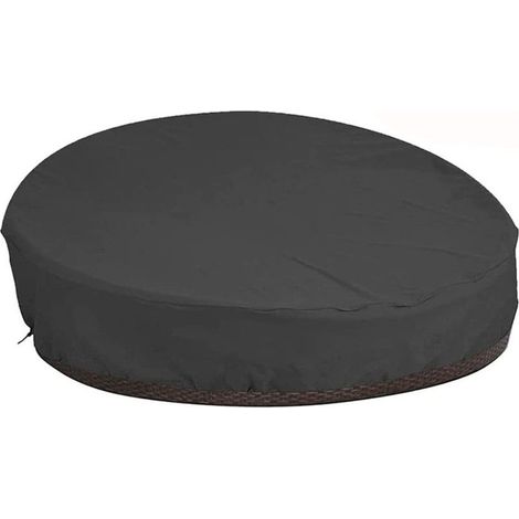 GDHZS- Housse de Protection Canapé-lit Rond de Jardin Imperméable - Couverture Lit Rond avec en Tissu Oxford 210D-Ø190x89 (1/5)