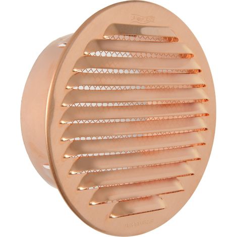 La Ventilazione GTR125R Griglia Tonda da Incasso, Rame, per foro ø 120 mm (1/5)