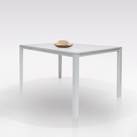 TAVOLO MOD. PLUTONE ALLUNGABILE CM 130X85 BIANCO E BIANCO LARICE (1/3)