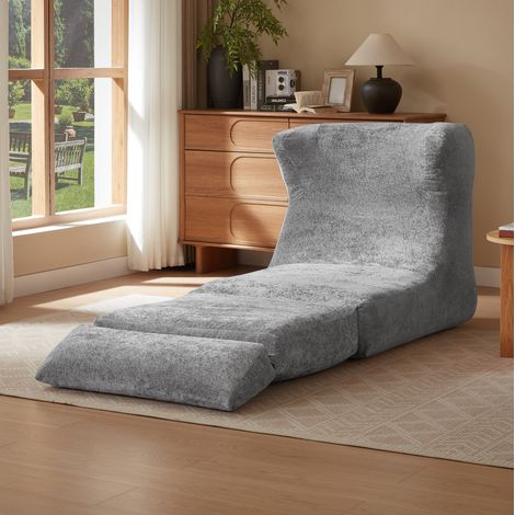 Divano singolo dal design unico, funzione versatile, schiuma, grigio (1/5)
