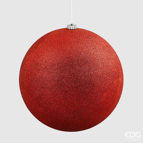 EDG Palla Di Natale Poly Glitter Rosso 25 Cm (1/2)
