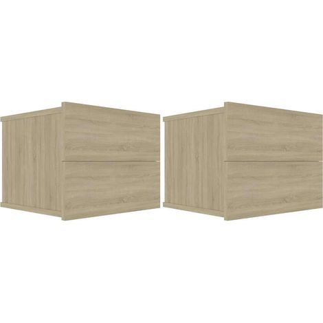 Maison Exclusive - Comodini 2 pz Rovere Sonoma 40x30x30 cm in Legno Multistrato (1/5)