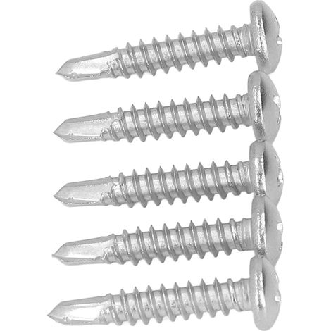 100 vis autoperceuses à tête ronde en acier inoxydable 304 pour le travail du bois M4,8x25 (1/5)