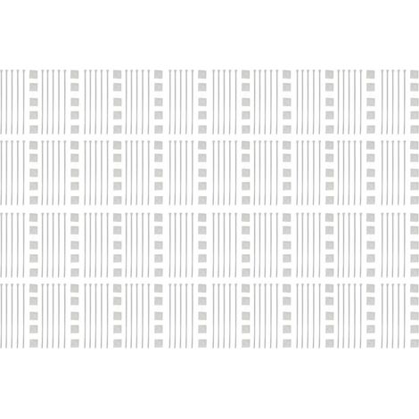 200 clips deslizantes de nailon, clips deslizantes de nailon autoblocantes con soportes, temperatura de funcionamiento de 5 °F a 160 °F, para cercas de cable (20 x 20 mm, blanco). (1/5)