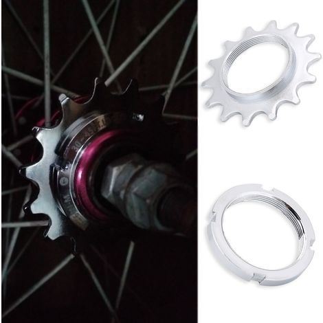 Pignons de roue libre monovitesse en acier durable pour vélo à pignon fixe (14T) (1/5)