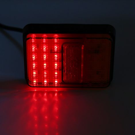 12V 30 LED-Rückleuchten für Anhänger, LKW, Boot, 2 Stück, rot und gelb, Rücklicht (1/5)