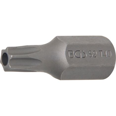 BGS Bit  azionamento esagono  esterno 10  mm (3/8")  profilo T  (per Torx)  con foro  T40 -  4640
