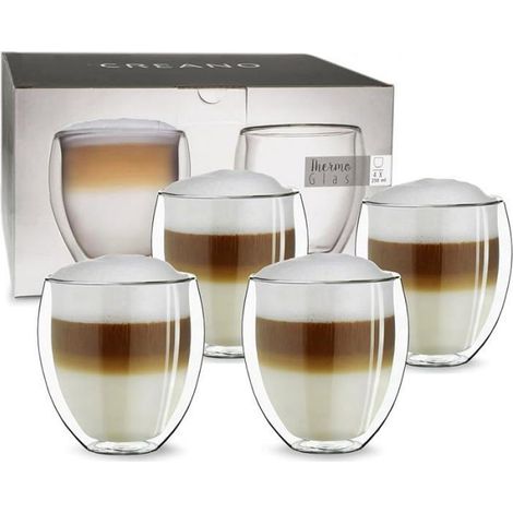 Tasse Espresso Double Paroi - Verre Borosilicate - 100 ml - Pour Boissons Chaudes Et Froides - Lot De 2 (1/5)