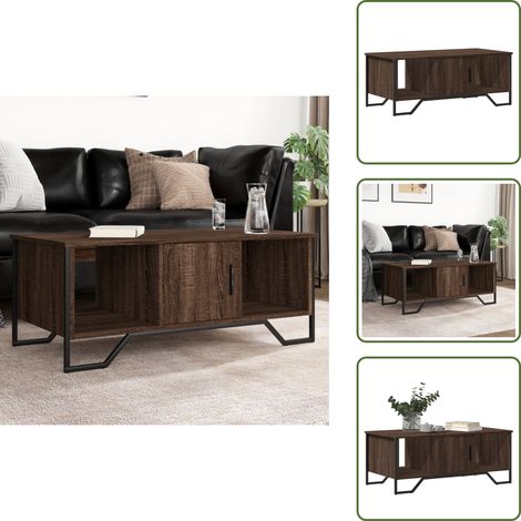 Couchtisch Braun Eichen-Optik 100x51x40 cm Holzwerkstoff - Couchtisch - Couchtische - Couchtisch Niedrig - Tisch (1/5)