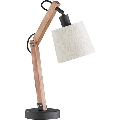 TISCHLEUCHTE JANKO HOLZ BRAUN E14, MAX. 40 W, H 44 CM