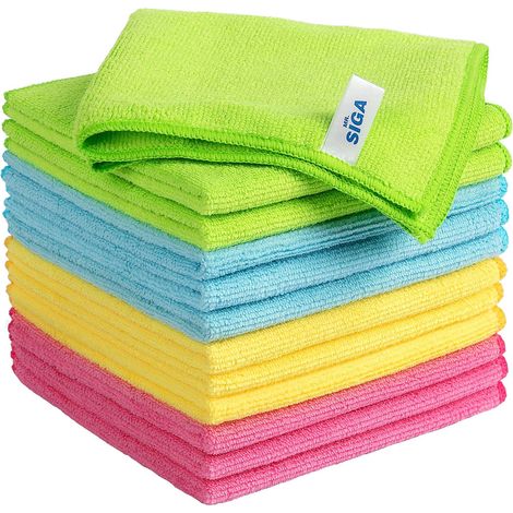 Chiffon microfibre – Lavette microfibre, serviette tout usage – Lot de 12 (1/4)