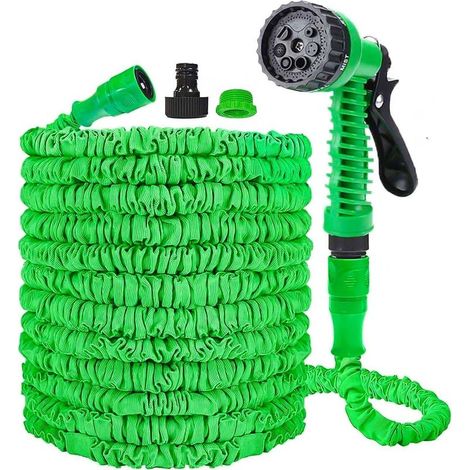 37.5m (Vert)Tuyau d'arrosage extensible de pour jardin flexible avec pistolet pulvérisateur 7 fonctions, tuyau d'arrosage extensible magique pour jardinage, lavage de voiture (1/5)