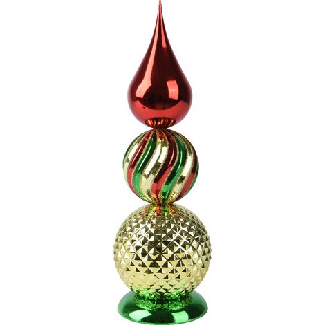 Ornamento in polistirolo rosso 13x37 cm