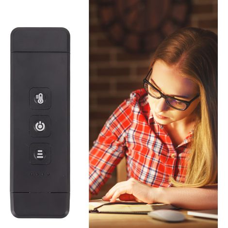 Ansteckbare USB-Leselampe, Drei-Schalter-Kartenlampe, Notenlampe, Leselampe, Mini-USB-Computerlampe, schwarz. (1/5)