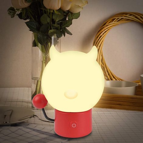 Veilleuse pour bébé, lampe de chevet LED tactile pour chambre d'enfant, à piles (1/5)