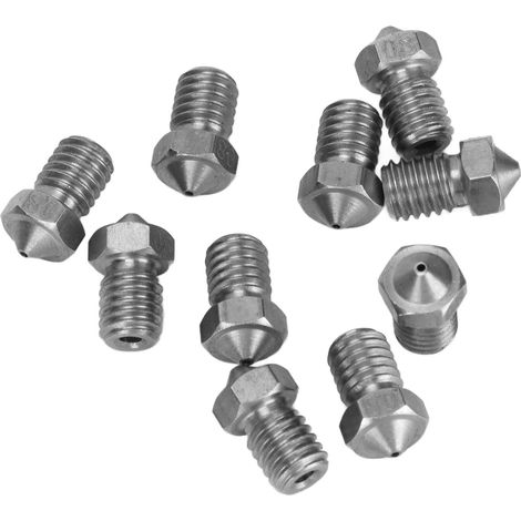 Buse d'imprimante 3D structure en arc, résistance à l'abrasion, finition soignée, buse d'extrudeuse en acier inoxydable 0,8 mm (1/5)