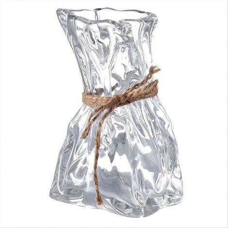Vase tendance en verre, fait main, pour fleurs et décoration intérieure (1/5)