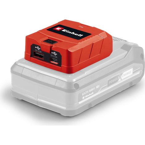 Einhell Bloc d’alimentation USB TC-CP 18 Li USB A/C-Solo PXC (18 V, 1 prise USB-A, 1 prise USB-C) Livré sans Batterie ni Chargeur