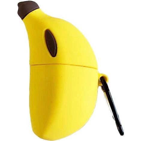 Étui de protection 3D créatif en silicone pour écouteurs sans fil Banana, compatible avec les AirPods 2.-M-Yellow