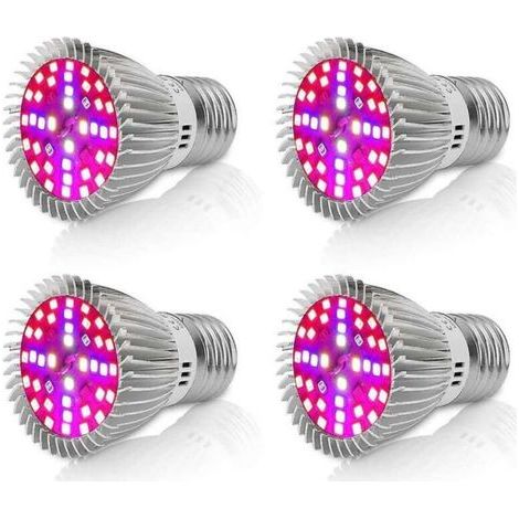 [4 pièces] Lampe de croissance à LED 10W E27, lampe de croissance à spectre complet (1/5)