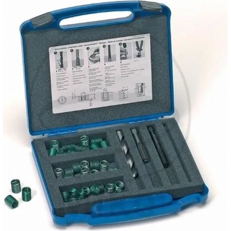 Kit di riparazione filetti helicoil plus M10x1 25 30 pezzi